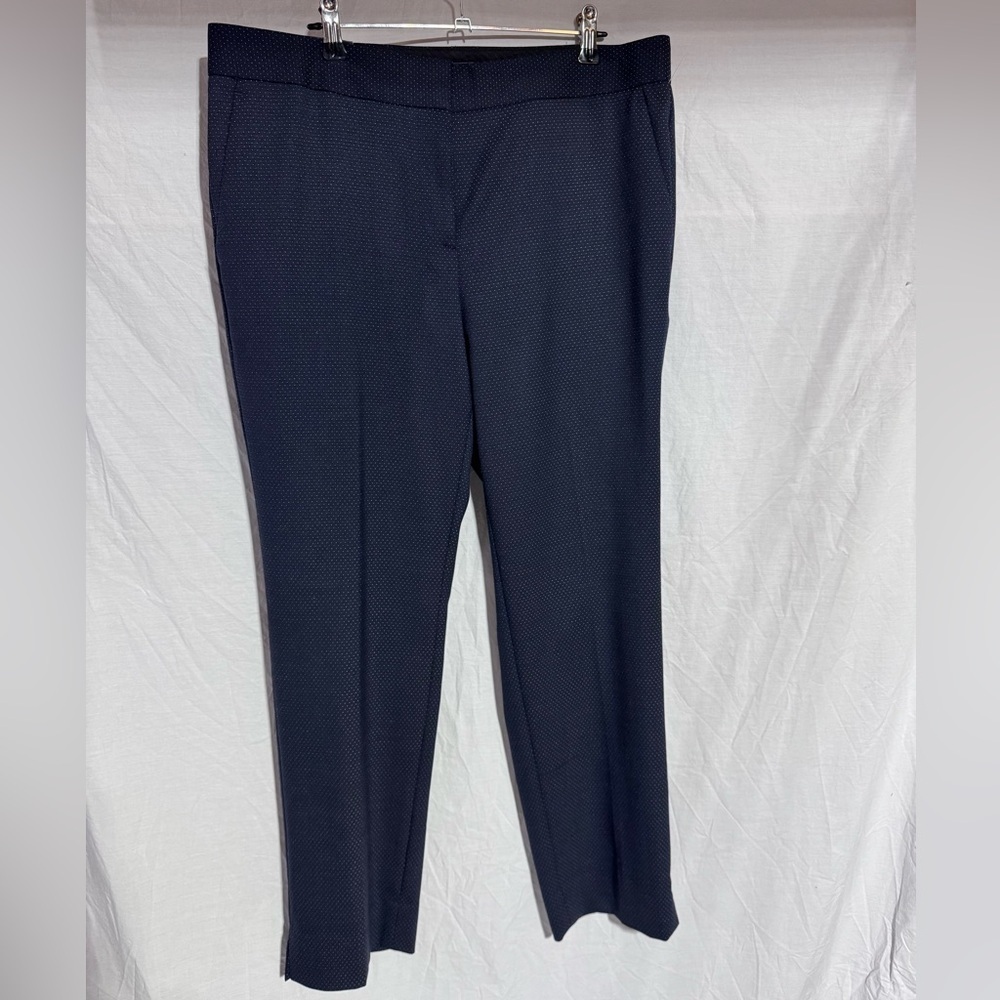 NWT Ann Taylor Devin Fit pant Dark blue with polka dots Size 8